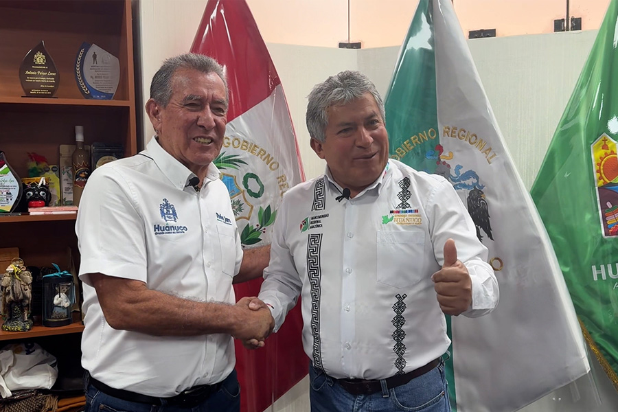 Gore y municipio renuevan compromiso de trabajar unidos por Huánuco